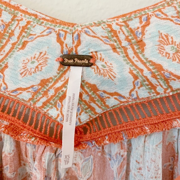 FREE PEOPLE Moonlight Dance Floral Boho Top NWT - Picture 6 of 7